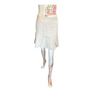 Banana Republic Cream Ruffled Trumpet Skirt